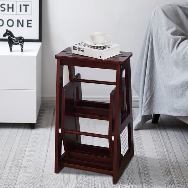 Chair Ladder Stepladder Chair Stool Ladder Step Chair Step Stool Folding Step Ladder 3 Step Brown