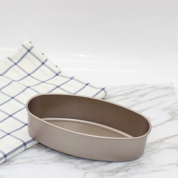 Non-stick oval metal cheesecake toastform DIY bageform køkken bageværktøj