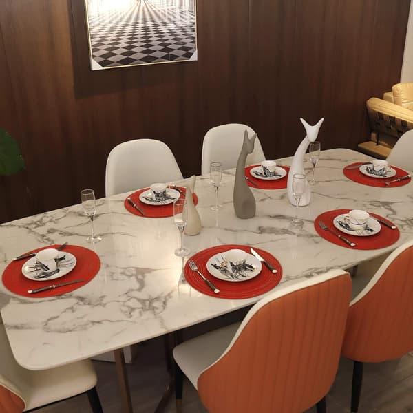 Round Cotton Placemats Heat Resistant Braided Non-Slip Placemats