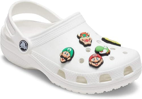 Crocs Pakke med 5 Jibbitz Tilpass Crocsene dine med Jibbitz One-Size Super Marie Mario Mario sko blomst hull spenne