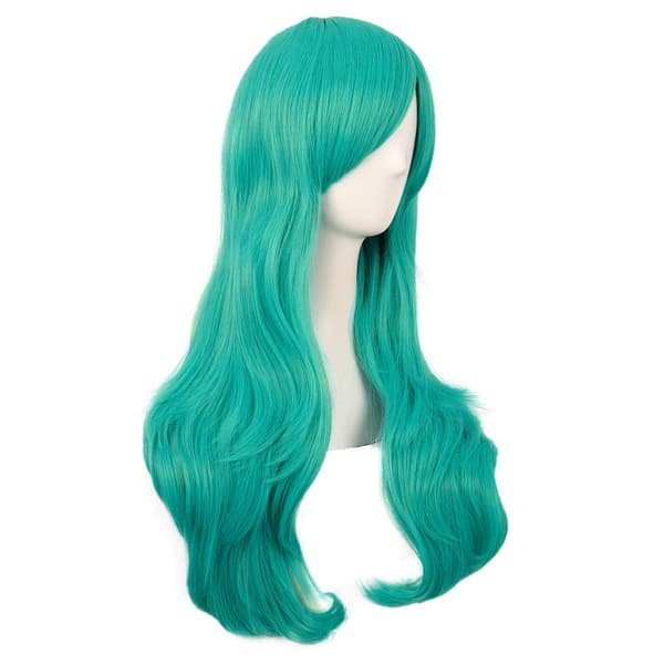 Wig Anime Long Curly Wig 70CM (Blue-Green)