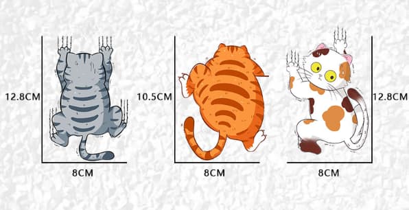 (13*8CM) Autotarrat kissa, 3D-sarjakuvaeläin