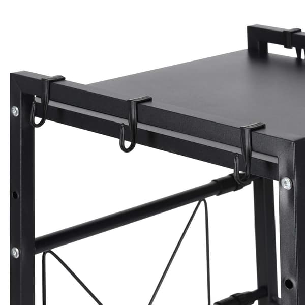 Mikrobølgeovnshylde - justerbar metal, 6 kroge