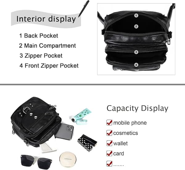 Crossbody-telefonposer til kvinder, små bløde læderpunge, håndtasker, skuldertasker, damer, multifunktionelle poser Brun Brown