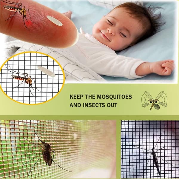 120x300 cm Mosquito Net for Windows - Tear-Resistant, Fly Screen, DIY Window Screen, Pet Screen - Black
