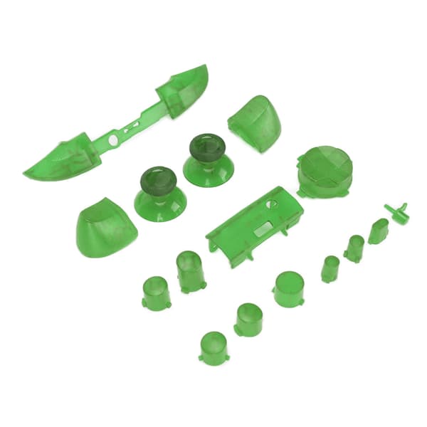 Transparent Grön Full Buttons Mod Kit för Xbox Series X/S Controller