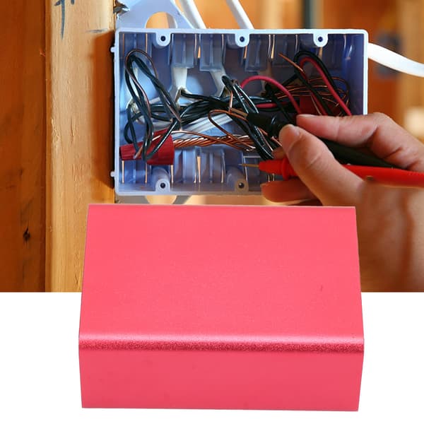 Circuit Board Instrument Aluminium Cooling Box DIY Electronic Project Enclosure Case Frosted Red
