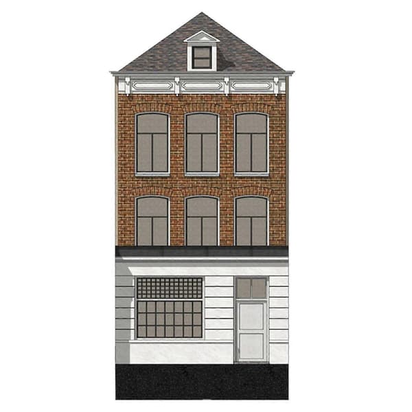 Trämodellbyggsatser Hus Omålat för Sandbordsdekor Miniatyrscenlayout