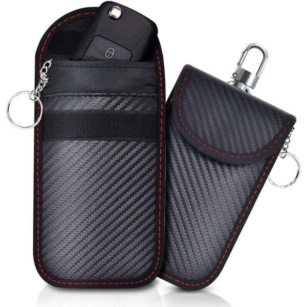 2-pack Mini RFID-blockerande nyckelfobsfodral för nyckellös bilfjärrkontroll, stöldskyddspåse (138 cm) - Kompatibel med alla märken