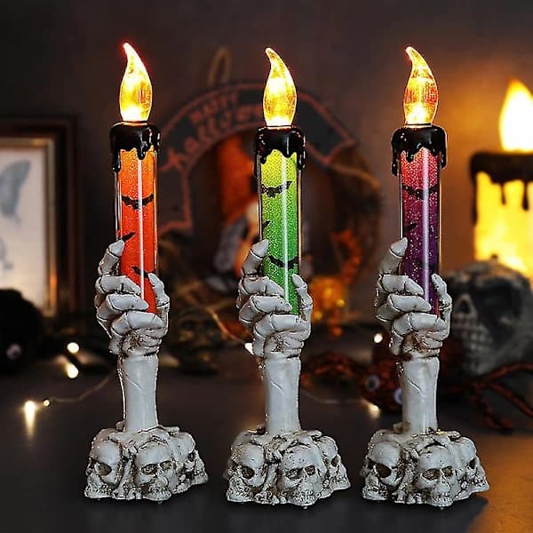 Halloween Candle Holder Light Halloween Decoration Orange Orange