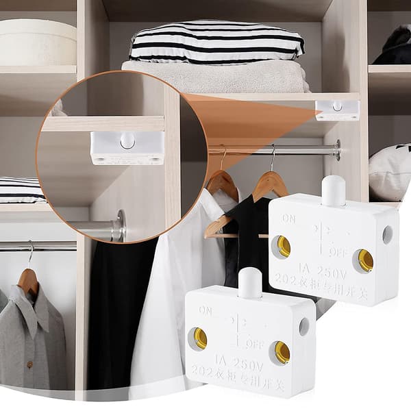 8 Pieces Cabinet Lamp Switch Automatic Door Switch Touch Switch For Wardrobe Applicable To 12v 24v 110v White (FMY)
