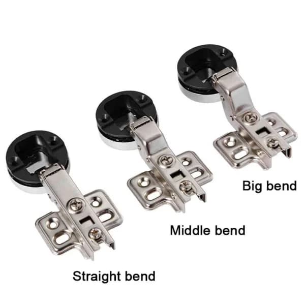 NA/2 PCS Glass Door Hinge Cabinet Hinge Clip BIG BEND