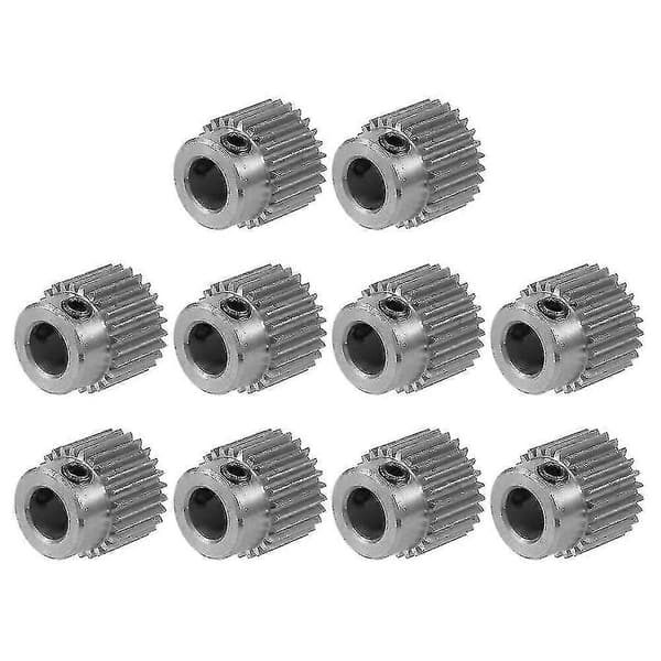 10 stk. Ekstruder Hjul Gear 3D-printerdele 36 Tænder Gear Rustfrit Stål Ekstruder Gear passer til -10, -10