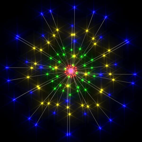 vidaXL Ulkovalaistus ilotulitus monivärinen 20cm 140 LED multifärg multicolor