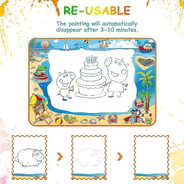 Water Drawing Mat Aqua Drawing Mat Large 100 X 70cm Mess-Free Educational Toy Gift