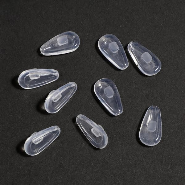 5 par glasögonnäskuddar i silikon (transparent, 14,2 mm)