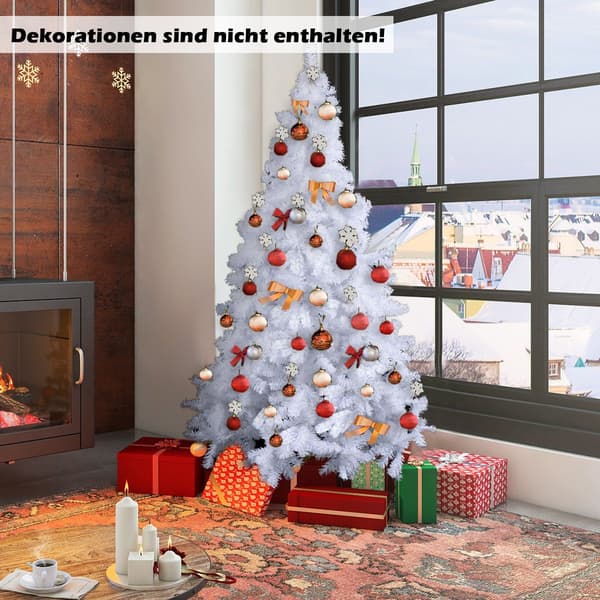 Christmas tree artificial Christmas tree with metal stand 150-240 cm white-150 cm