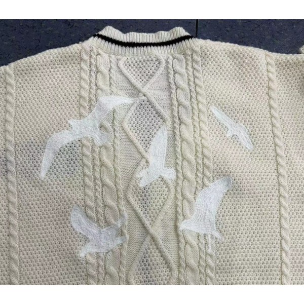 1989 Taylor's Version Cardigan Seagull Broderad Taylor Swift stickad tröja Julklappar Beige L