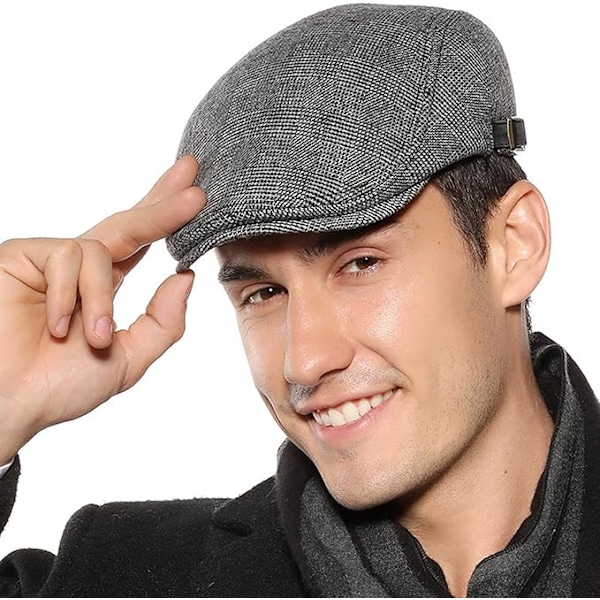 Peaked Cap Men's Beret Men's Winter Warm Cap Newsboy Flat