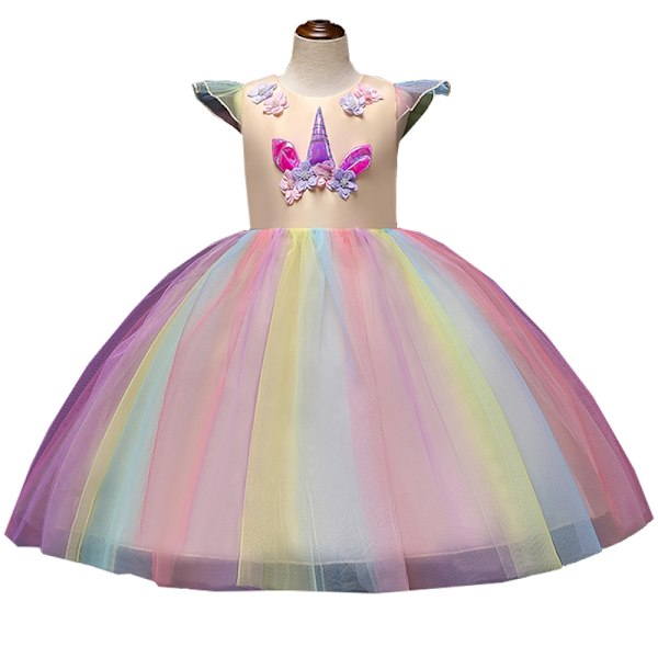 Kids Unicorn Dresses Princess Dress For Girls Dress Unicorn - Perfet yellow s