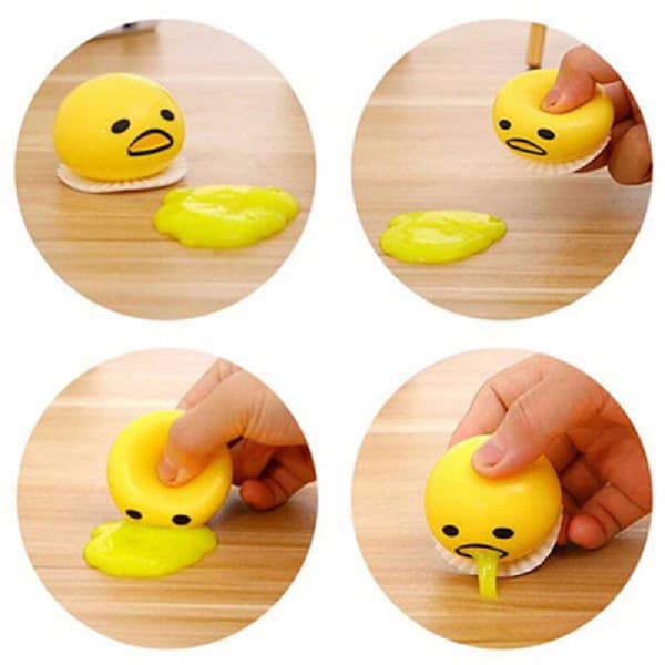 Pressad kräkägg gul klämboll gul yellow