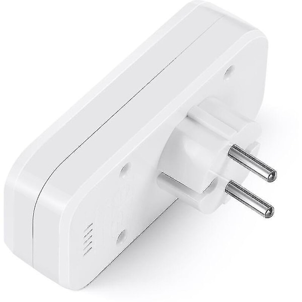 Multi USB-uttak, 4 i 1 skjøteledning USB-lader med 3 AC-utganger 10A, 2500W og 2 USB-porter, elektrisk vegguttak ideelt for soverom hjemmekontor