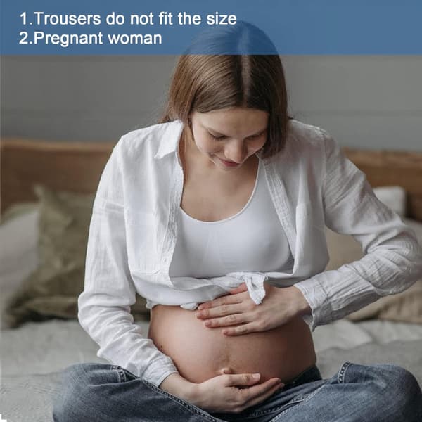 4 stk. 8,5x3,5 cm bukseudvidere til graviditet mænd kvinder jeans (4 farver)