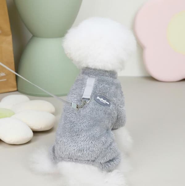 Hunde Pyjamas til Små Hunde Vinter Hundetrøje grå grey XL