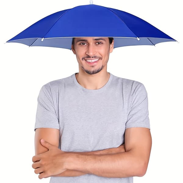 UV-beskyttende paraplyhatt med justerbart hodebånd for solbeskyttelse Rose Red Color