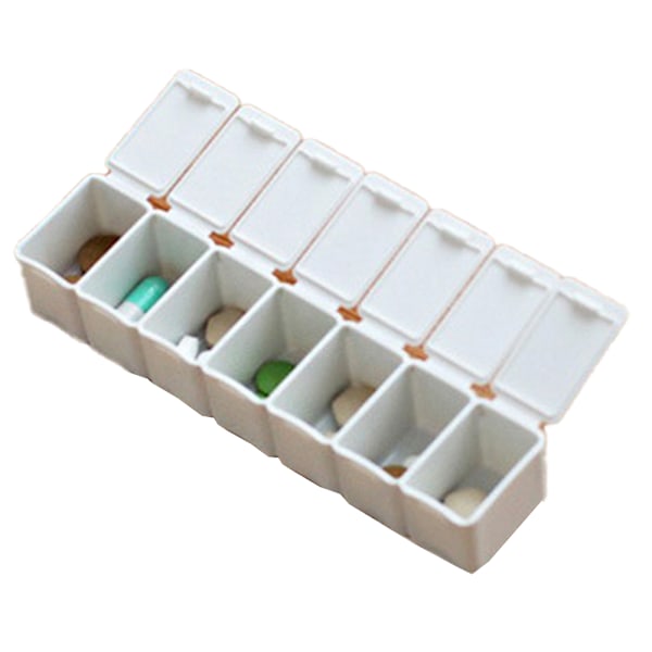 Praktisk Hållbar Dosett 7-Facks Veckodosett Beige