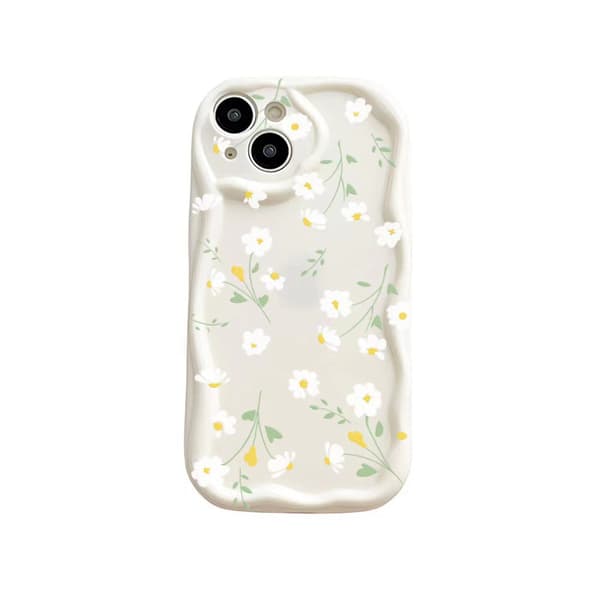 Kompatibel med iPhone 16 Plus-deksel - Svensk sommerinspirert blomstermønster (hvit) White iPhone 16 Plus