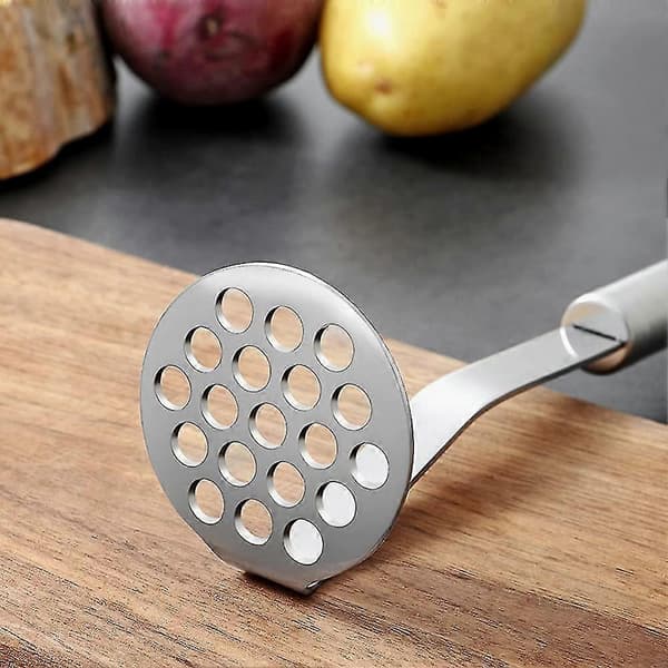 Bazhou Potatispress, Vitlökspress i Rostfritt Stål (1 st, Silver)