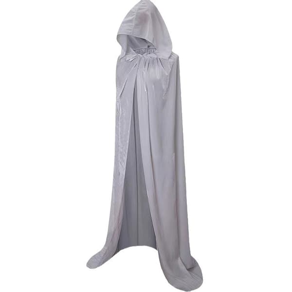 Unisex hettekappe, Halloween-kappe for Cosplay hvit white 70cm without hat
