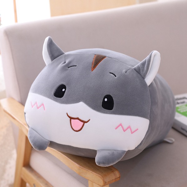 Harmaa hamsteri Uusi 20 cm 60 cm Squishmallows plusslelu Eläin Kawaii pehmeä suuri tyyny 20cm Gray hamster