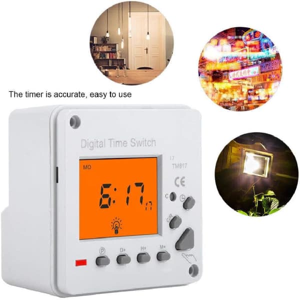Digital Timer Elektrisk Programmerbar Smart Kontrolafbryder Timer til Hvidevarer Reklame, 220v