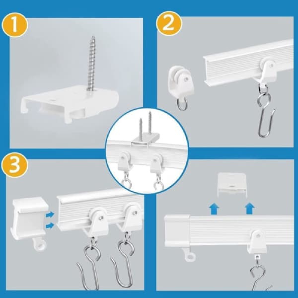 Flexibel och kapbar böjbar gardinskena 3 meter 2-p 3 meter 2-Pack