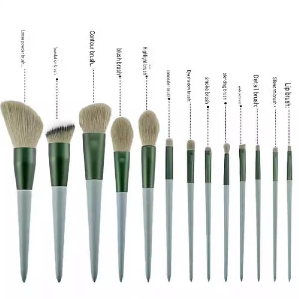 13 stk makeupbørstesæt Blød fluffy foundationbørste pudderbørste øjenskygge A2
