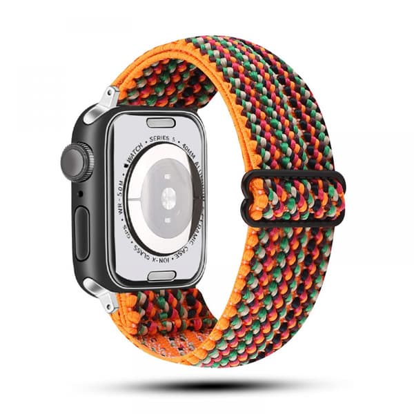 Apple Watch Rem Justerbar Elastisk Nylon Solo Loop Armbånd, Bohemian Stil Smart Watch Rem (Etnisk Stil 16)