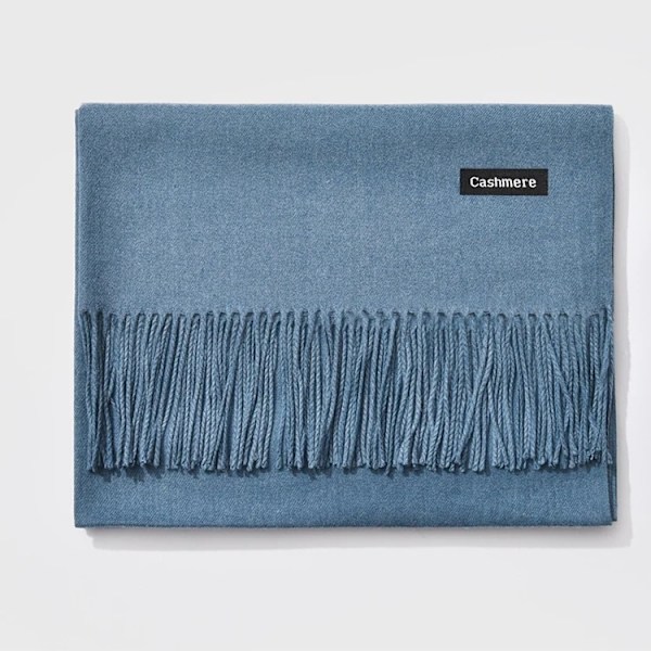 Blå viskossjal - Babyblå Blå Blue