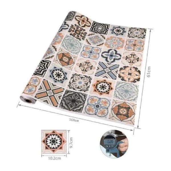 Selvklebende flisebakgrunn - 60 x 500 cm - PVC - Vanntett - Moderne stil
