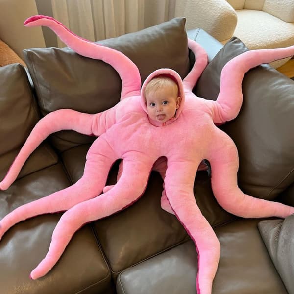 Blæksprutte Plyslegetøj Blæksprutte Tøjdyr pink