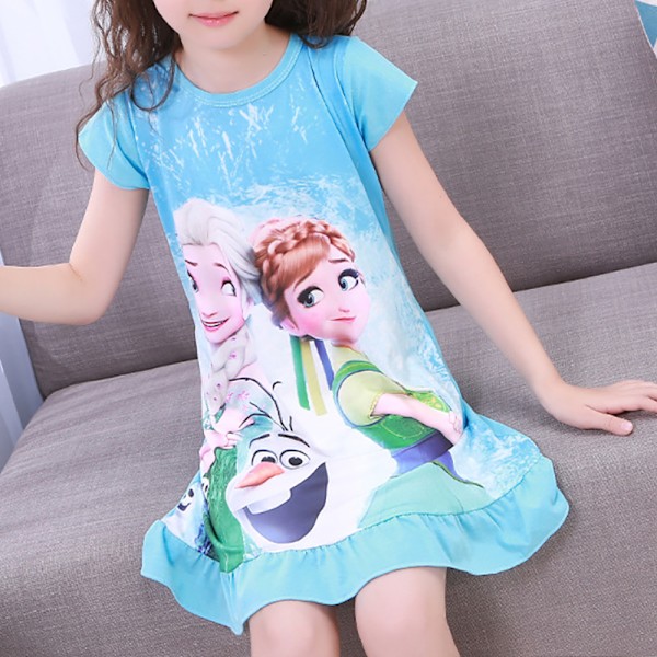 Jenter Nattkjole Nattkjole Prinsesse Kortarmet Pyjamas Nattøy Nattlinne Hjemmeklær for Barn Størrelser 2-12 År #3 #3 18