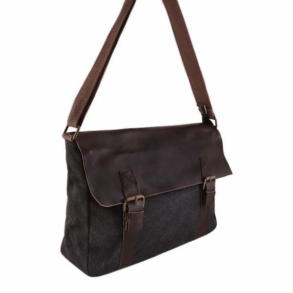 Canvas olkalaukku Musta one size Black
