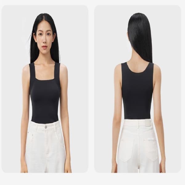 Alsidig Camisole Top Med Indbygget BH, Afslappet Basic Tank Top Til Lagdeling Eller Ydertøj Til Kvinder Til Daglig Brug Beige L