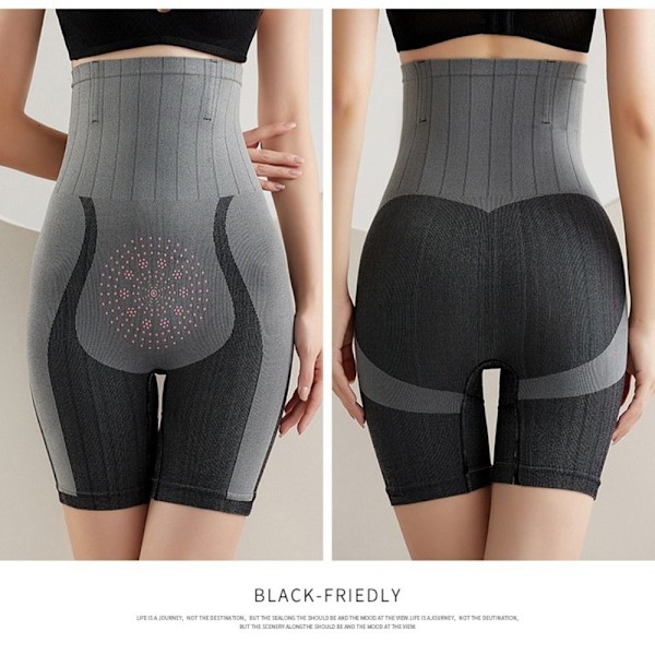 Kvinnor Body Shaper Slim Trosor Magekontroll Underkläder Hög Midja Shapewear Svart Black XL&XXL