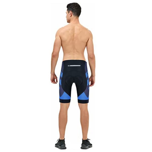 Cykelshorts til mænd med 3D-sædepolstring, hurtigtørrende, blå, størrelse XL
