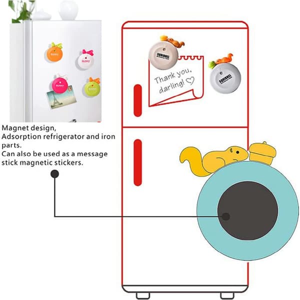 Kanin Mekanisk Timer Magnet Kjøkken Timer Påminnelse (Hvit)
