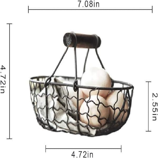 Eggoppbevaringsboks Matlagringskurv Jernoppbevaringsbeholder Kjøkkenoppbevaringsverktøy White