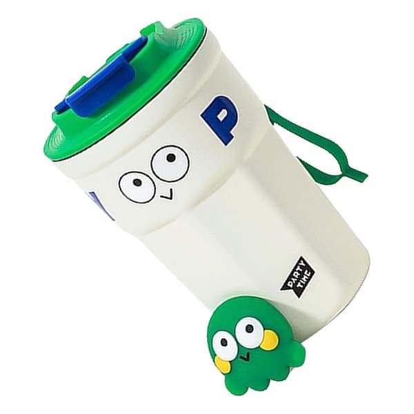 Rejsekrus i rustfrit stål Isoleret kop med låg Sødt design til kontoret 400ml