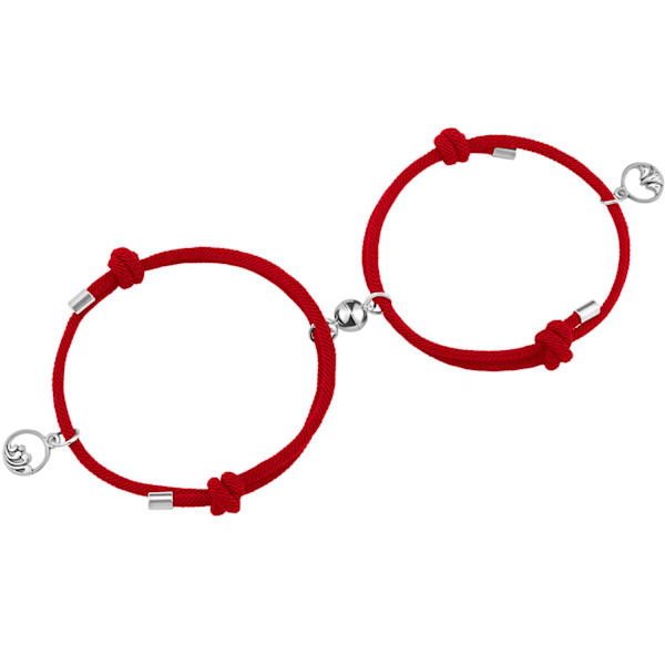 Pariskunta Rannekoru Magneetilla - Punainen Punainen one size Red